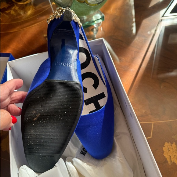 Koche women’s mules shoes Jeweled small heel a 40.0 USA Sz 10.0 - Picture 12 of 16